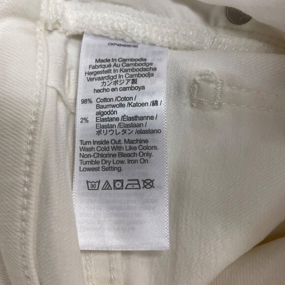 Madewell '90s Straight Crop Jean Tile White Sz 27 High Rise Raw Hem NQ179 - Picture 11 of 13